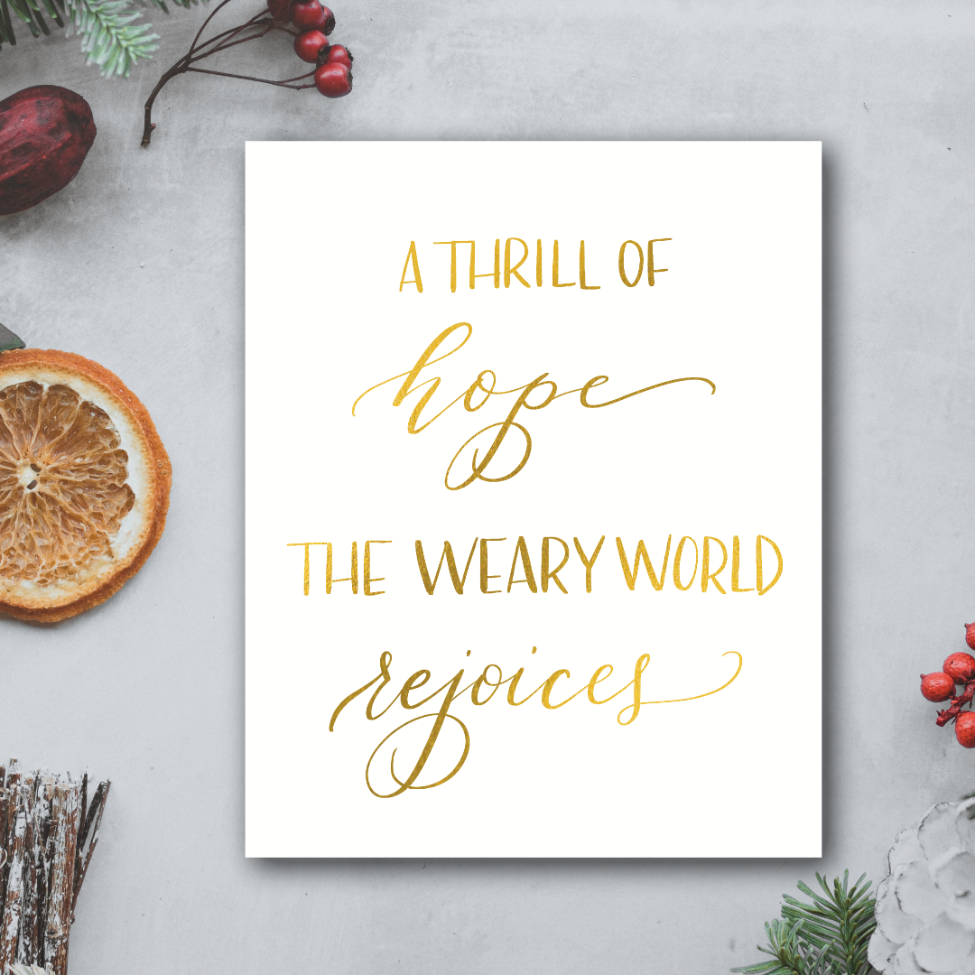 "A Thrill of Hope" 8 x 10 Art Print Nicole Walsh Creative
